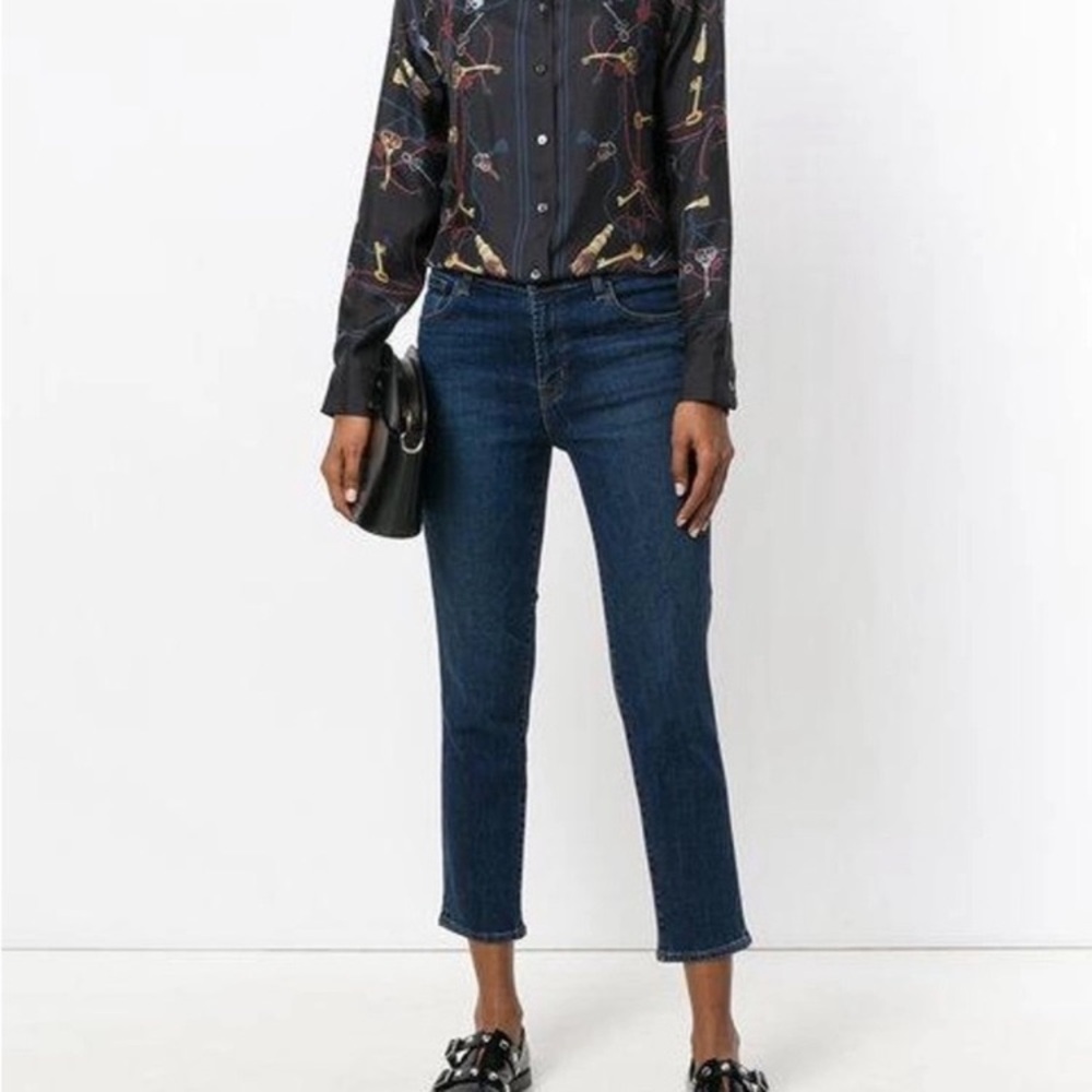 Equipment Black Button Down with Key Motif